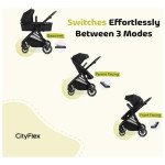 Jikel - City Flex 2-In 1 Convertible Stroller   Midnight Black